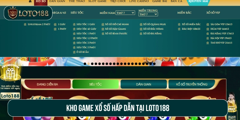 Kho game cược xổ số hấp dẫn 