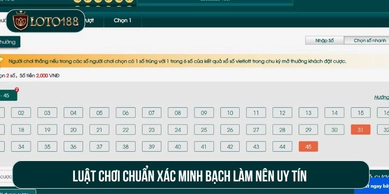 Luật chơi chuẩn xác minh bạch làm nên uy tín