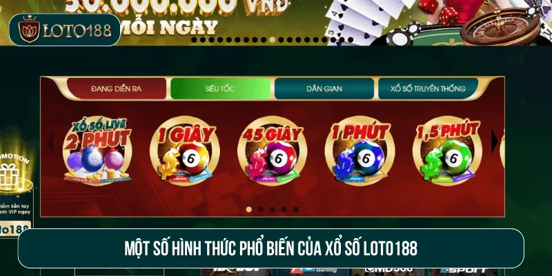 Một số hình thức phổ biến của xổ số Loto188