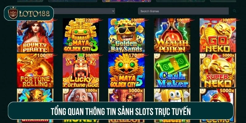 Tổng quan thông tin sảnh slots trực tuyến