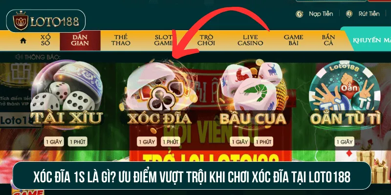 Ưu điểm vượt trội khi chơi xóc đĩa tại Loto188