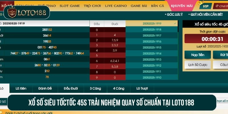 Xổ số siêu tốc 45s