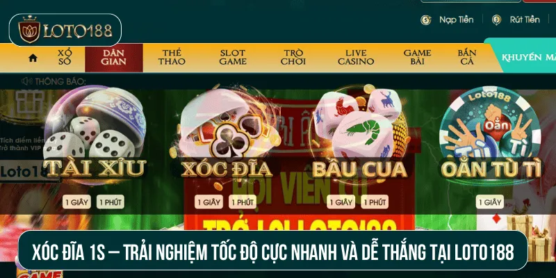 Xóc đĩa 1s